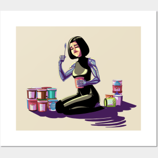 Alita discovers ice cream! Posters and Art